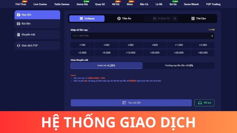 Đánh giá Tin88 - Giao dịch nạp và rút tiền