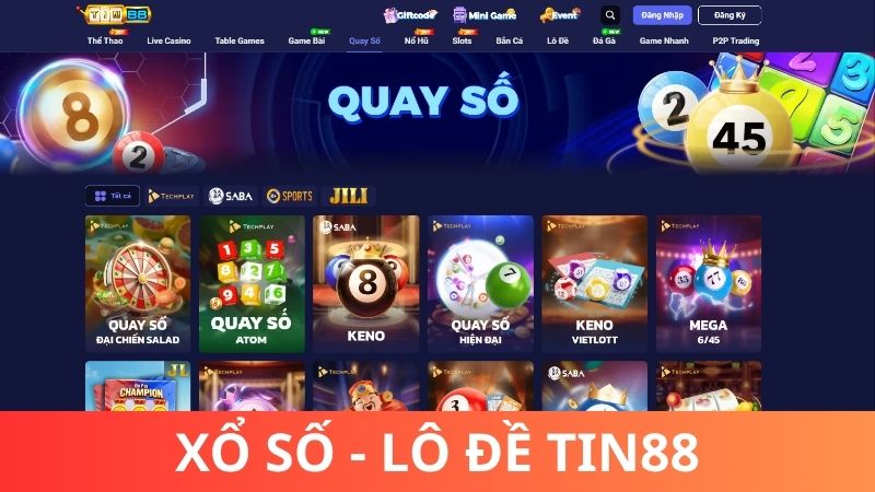 Xổ số - lô đề Tin88 sôi động mỗi ngày